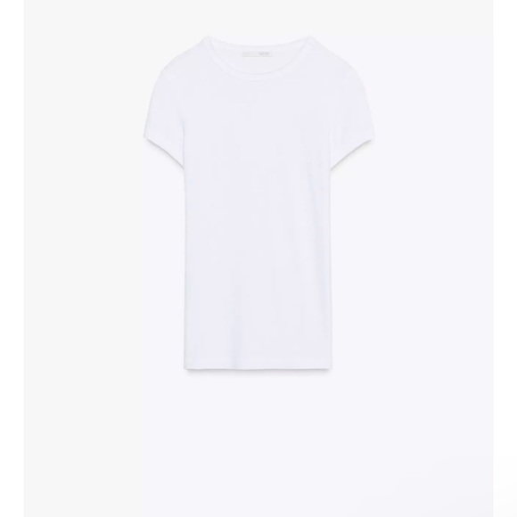 Zara White Short Sleeve Tee - Picture 1 of 4
